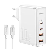 Baseus USB C Ladegerät 100W Netzteil mit GaN Tech, 2C+2A Ports...