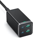 USB C Ladegerät iSmart 65W GaN 4 Port Desktop USB Ladestation mit 65W...