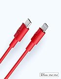 tizi flip Ultra – USB-C auf Lightning Kabel (1m, rot), Apple Mfi...