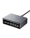 Anker Prime Ladegerät, 200W 6 Anschlüsse GaN Ladestation, USB-C PD...