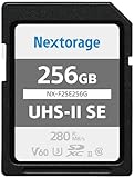 Nextorage Japanischer Hersteller UHS-II SD Karte 256GB SDXC V60...