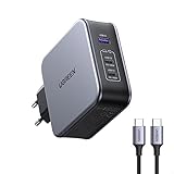 UGREEN Nexode 140W USB C Ladegerät PD 3.1 USB C Netzteil GaN 3-Port...