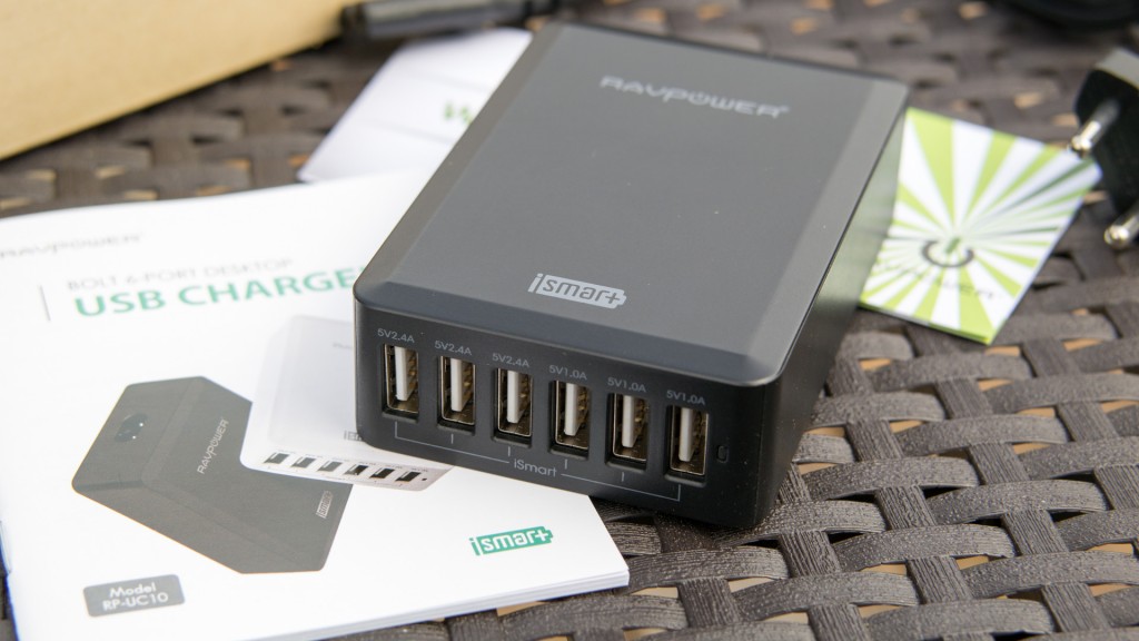 Review RAVPower 50W 5V / 10.2A 6-Port USB Ladegerät mit iSmart Technologie Test