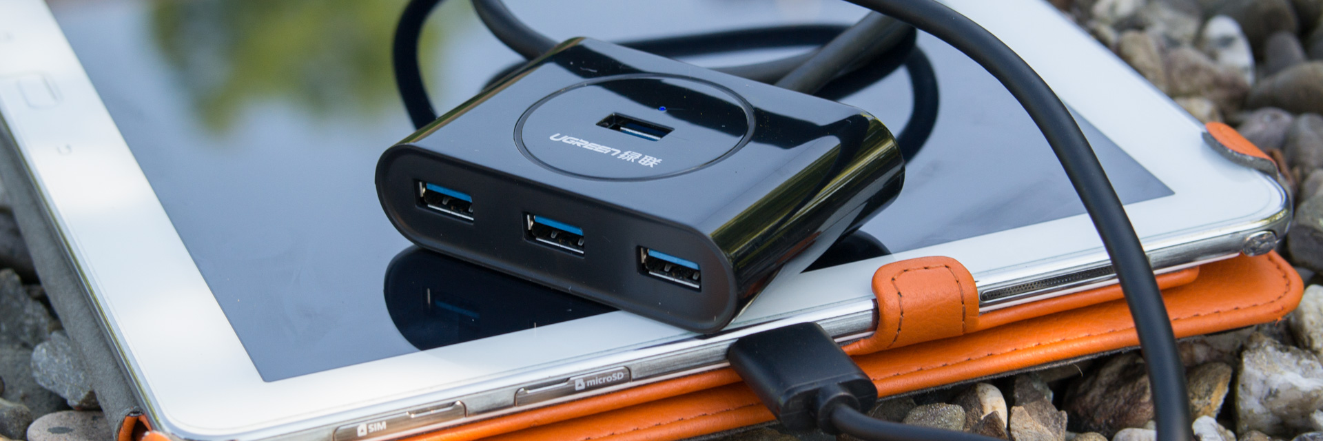 Ugreen 4 Ports Super Speed USB 3.0 HUB Adapter mit micro USB 3.0 / OTG Funktion