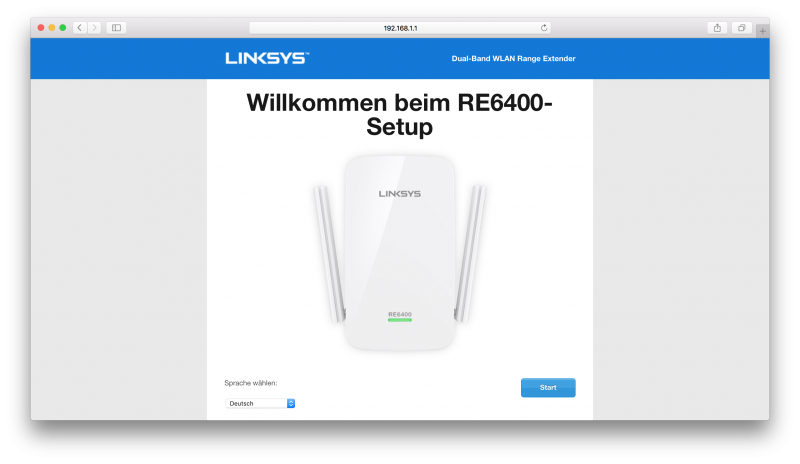 Linksys RE6400 Benutzeroberfläche Test (2)