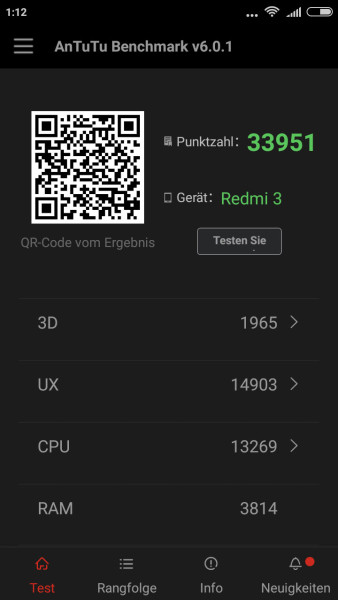 Xiaomi Redmi 3-Antutu