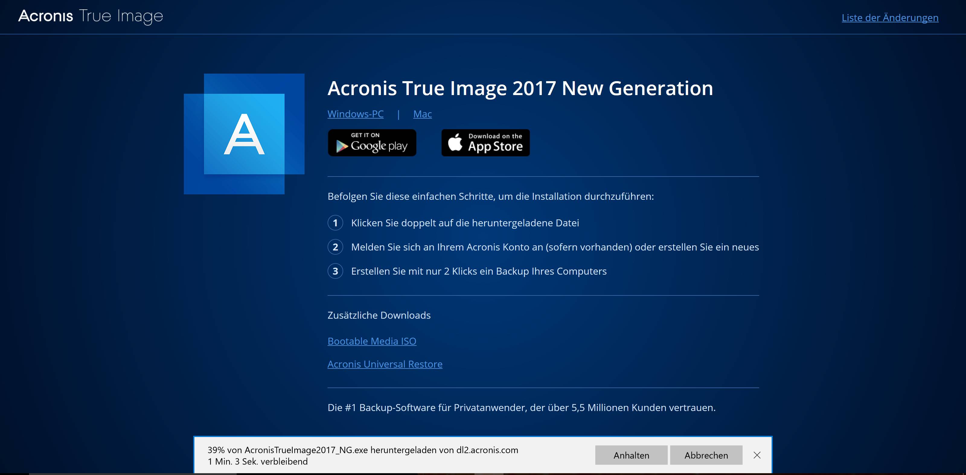 acronis true image 2017 copmression level not selectable