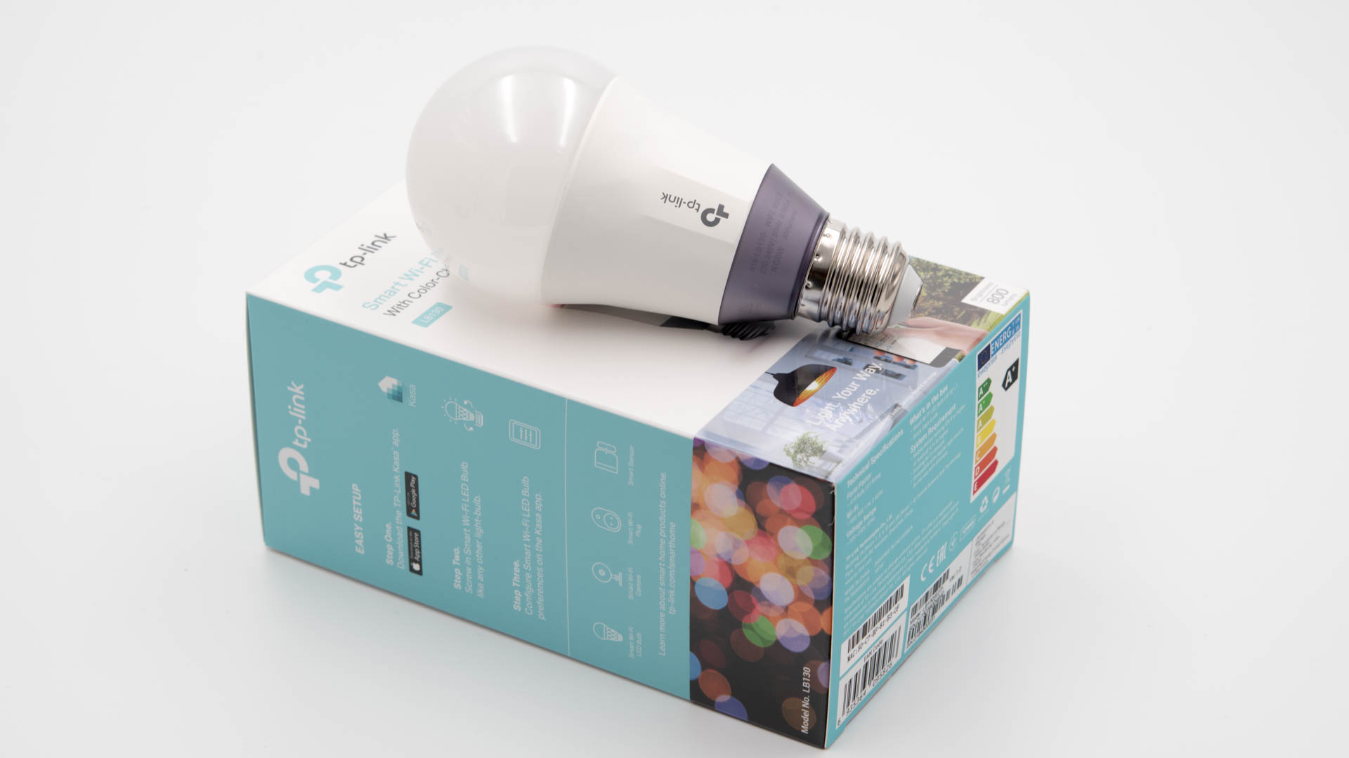 LB130, Kasa Smart Smarte LED-WLAN-Glühbirne mit einstellbaren Farbtönen