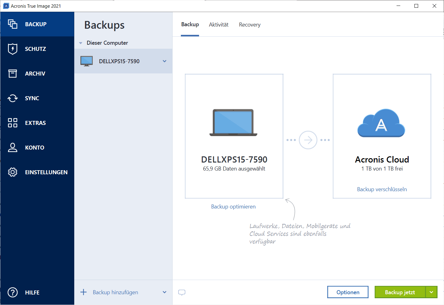 update acronis true image 2021