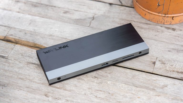 USB C Docking-Station für den Schreibtisch (auch für Desktop-PCs), WAVLINK WL-UMD01