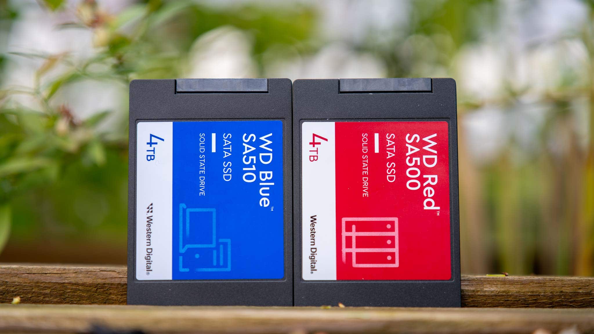 Western Digital WD Blue SA510 and WD Red SA500 SATA SSDs in contrast