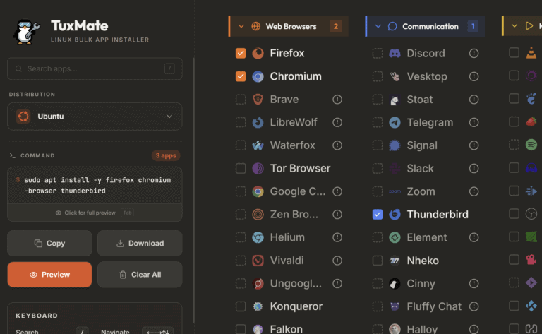 Tipp: TuxMate – Linux-Programme schnell & einfach auf einen Schlag installieren