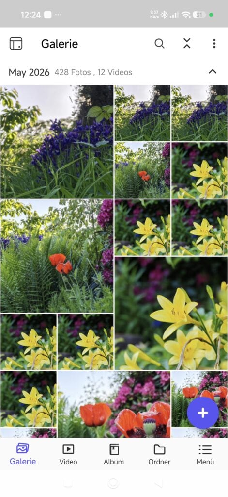 QNAP QuMagie – Timeline-Ansicht der Fotos