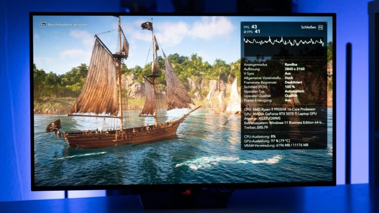 ASUS ROG Strix OLED XG32UQWMS im Test: 4K mit 240 Hz und 326 cd/m² dank RGB-Tandem-WOLED